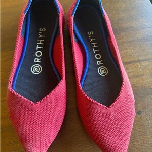 Rothy's The Point Flat in Chili Red (Women's size 6)